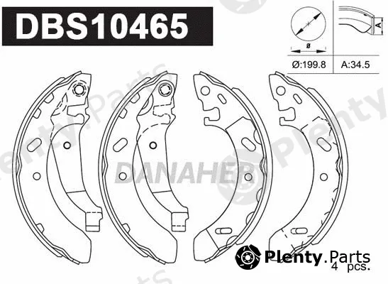 Danaher DBS10465 — Brake Shoe Set