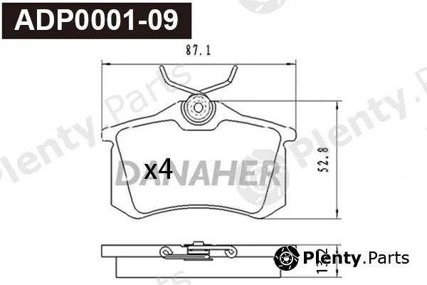 Danaher ADP0001-09 — Brake Pad Set, disc brake