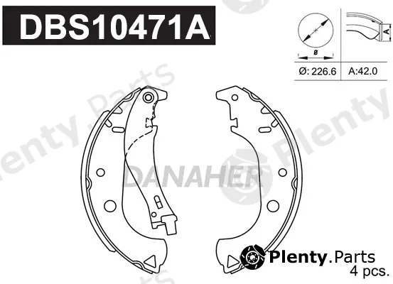 Danaher DBS10471A — Brake Shoe Set