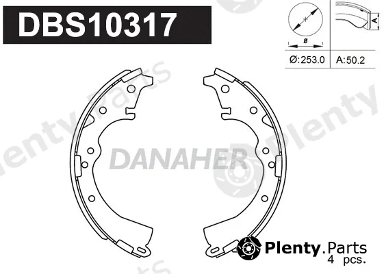 Danaher DBS10317 — Brake Shoe Set