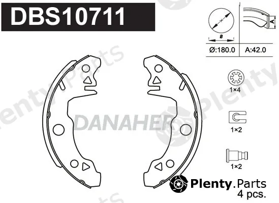 Danaher DBS10711 — Brake Shoe Set
