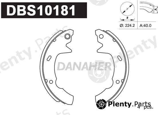 Danaher DBS10181 — Brake Shoe Set