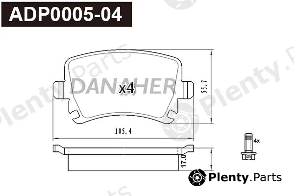 Danaher ADP0005-04 — Brake Pad Set, disc brake