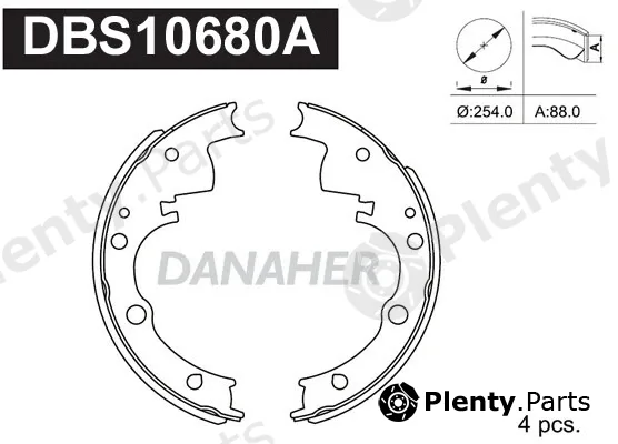 Danaher DBS10680A — Brake Shoe Set