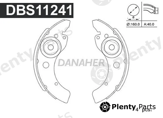 Danaher DBS11241 — Brake Shoe Set