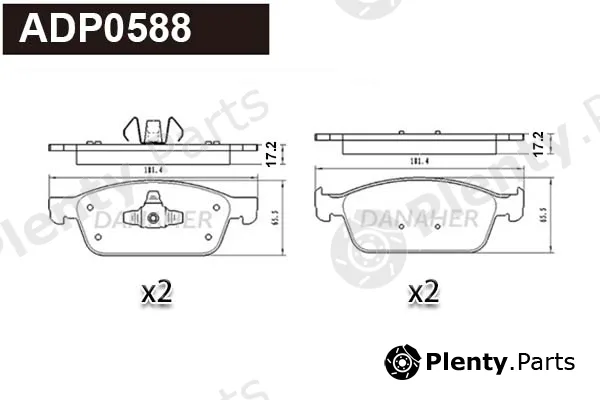 Danaher ADP0588 — Brake Pad Set, disc brake