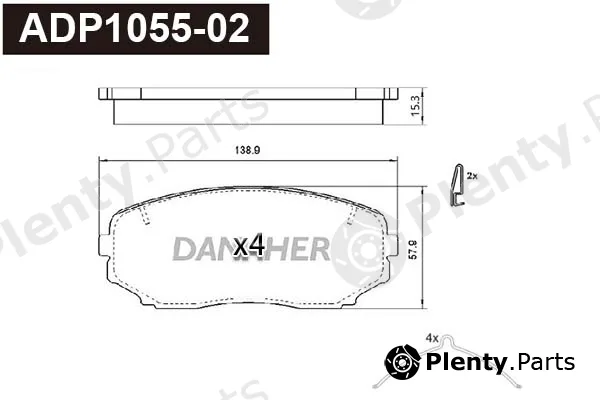 Danaher ADP1055-02 — Brake Pad Set, disc brake
