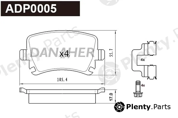 Danaher ADP0005 — Brake Pad Set, disc brake