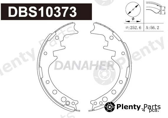 Danaher DBS10373 — Brake Shoe Set
