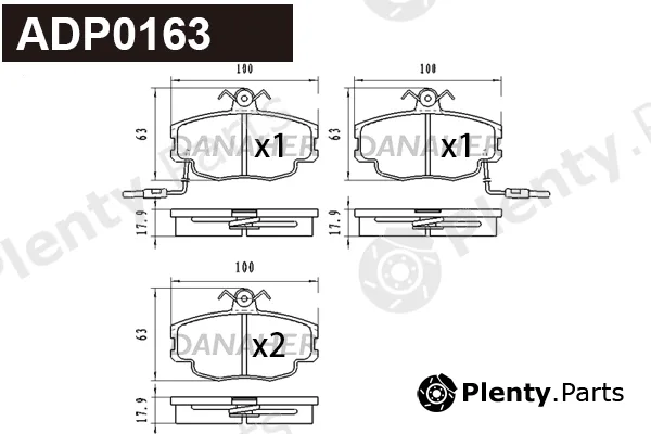 Danaher ADP0163 — Brake Pad Set, disc brake