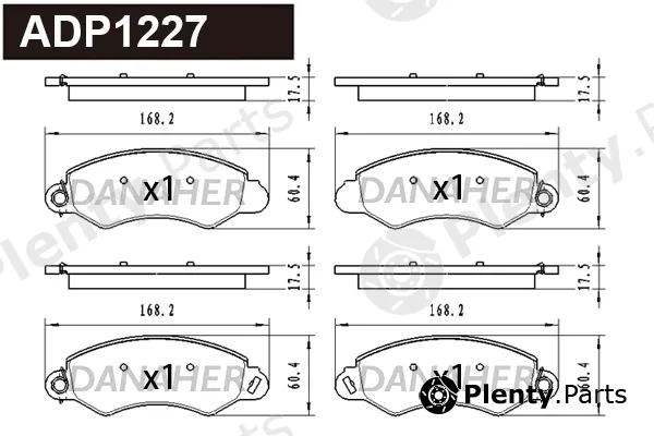 Danaher ADP1227 — Brake Pad Set, disc brake