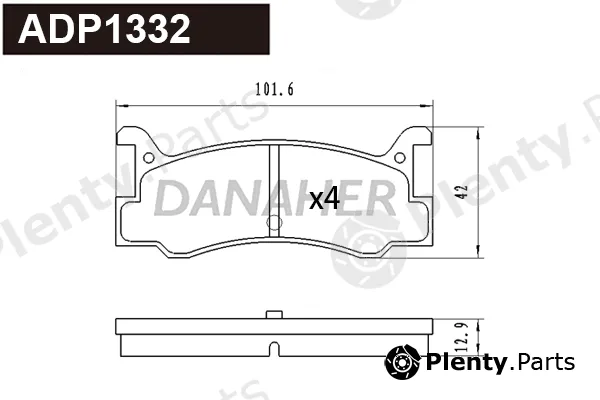 Danaher ADP1332 — Brake Pad Set, disc brake