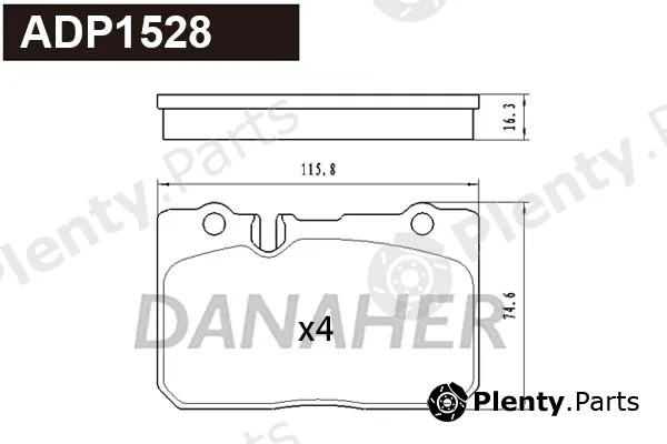 Danaher ADP1528 — Brake Pad Set, disc brake