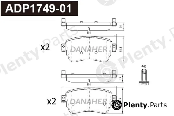 Danaher ADP1749-01 — Brake Pad Set, disc brake