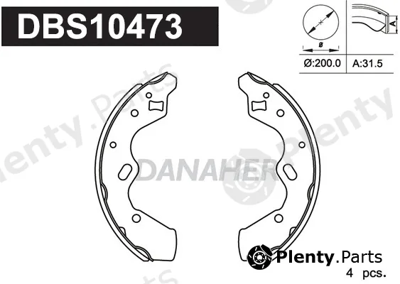 Danaher DBS10473 — Brake Shoe Set