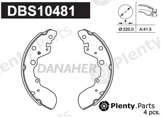 Danaher DBS10481 — Brake Shoe Set