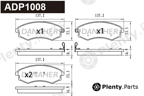 Danaher ADP1008 — Brake Pad Set, disc brake