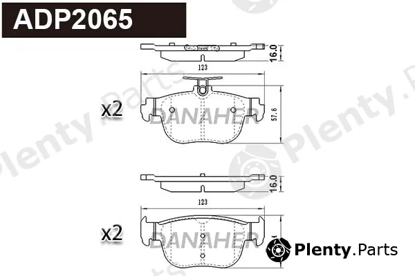 Danaher ADP2065 — Brake Pad Set, disc brake