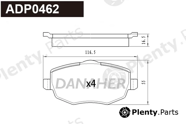 Danaher ADP0462 — Brake Pad Set, disc brake