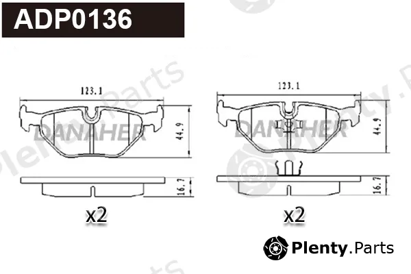 Danaher ADP0136 — Brake Pad Set, disc brake