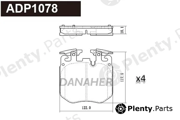 Danaher ADP1078 — Brake Pad Set, disc brake