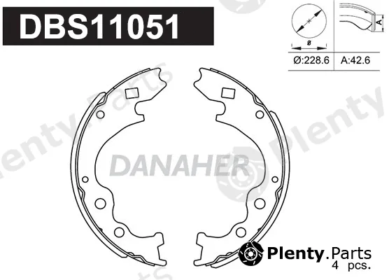 Danaher DBS11051 — Brake Shoe Set