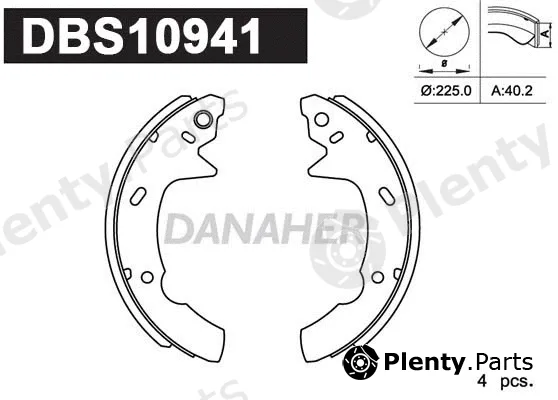 Danaher DBS10941 — Brake Shoe Set