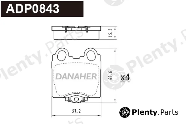 Danaher ADP0843 — Brake Pad Set, disc brake