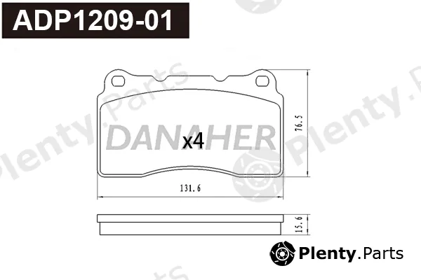 Danaher ADP1209-01 — Brake Pad Set, disc brake