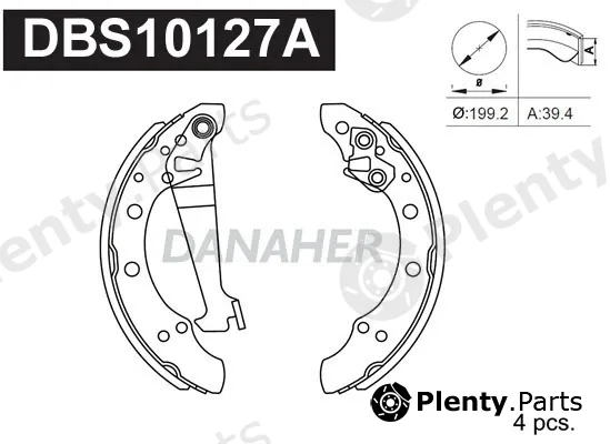 Danaher DBS10127A — Brake Shoe Set