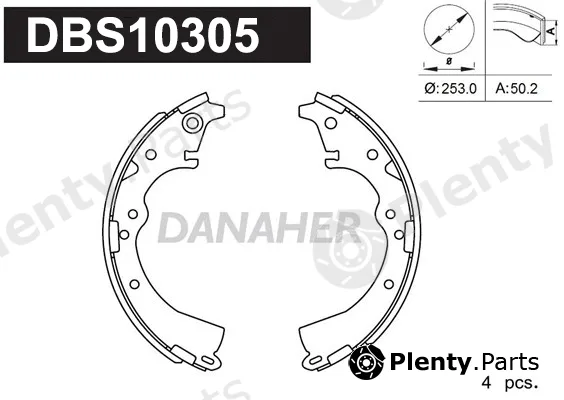 Danaher DBS10305 — Brake Shoe Set