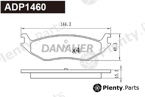 Danaher ADP1460 — Brake Pad Set, disc brake