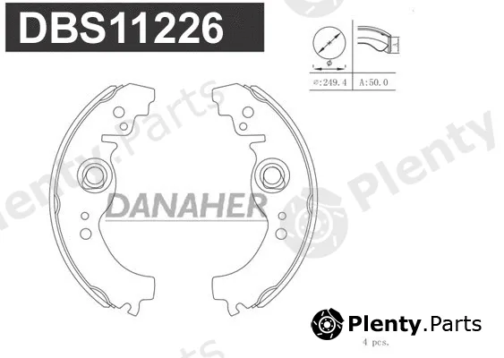 Danaher DBS11226 — Brake Shoe Set