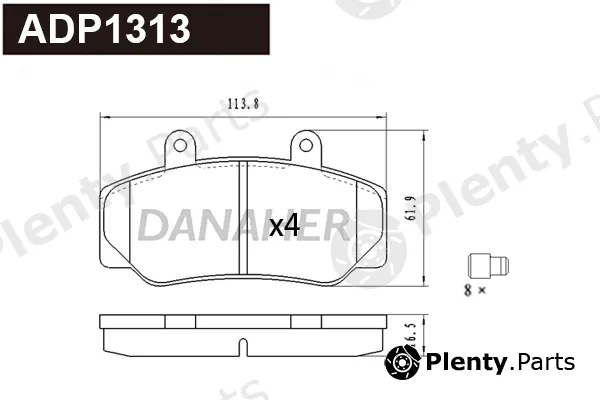 Danaher ADP1313 — Brake Pad Set, disc brake