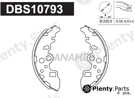 Danaher DBS10793 — Brake Shoe Set