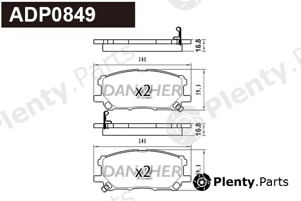 Danaher ADP0849 — Brake Pad Set, disc brake