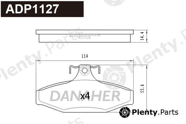 Danaher ADP1127 — Brake Pad Set, disc brake