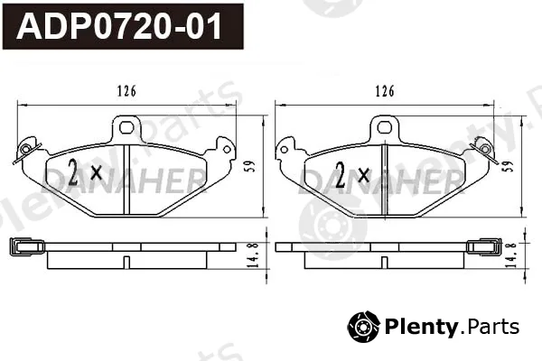 Danaher ADP0720-01 — Brake Pad Set, disc brake