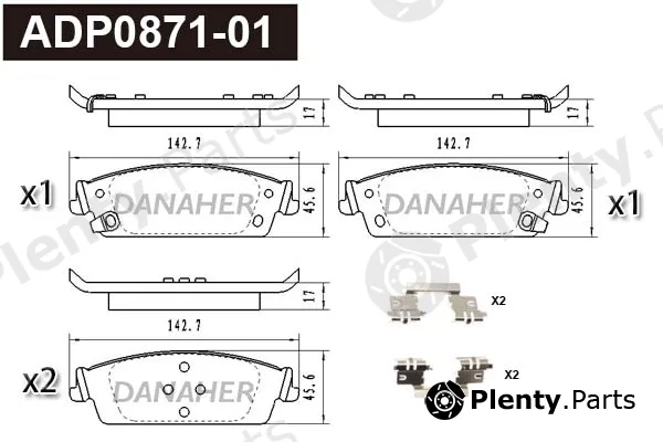 Danaher ADP0871-01 — Brake Pad Set, disc brake