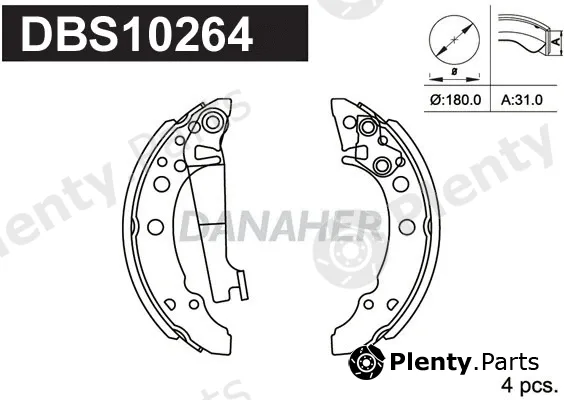 Danaher DBS10264 — Brake Shoe Set