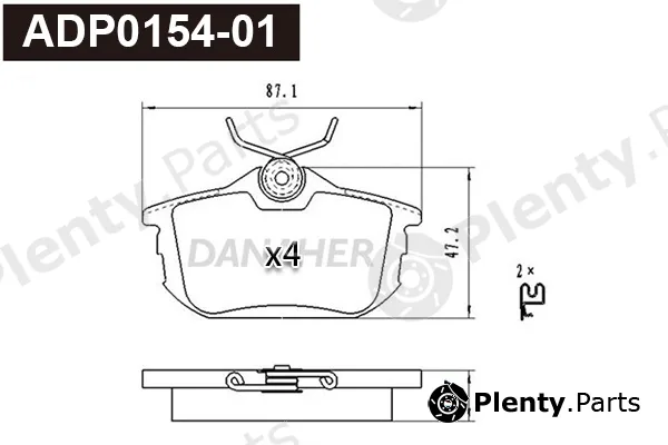 Danaher ADP0154-01 — Brake Pad Set, disc brake