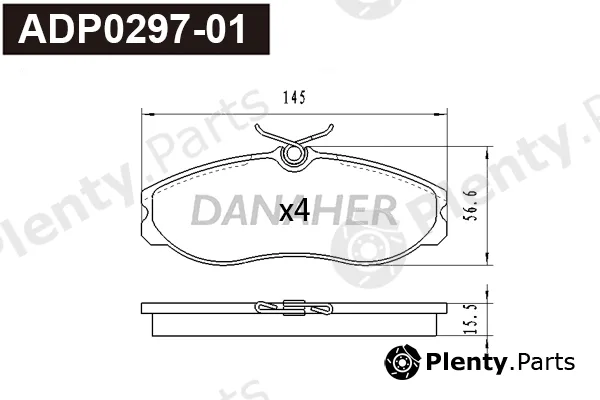 Danaher ADP0297-01 — Brake Pad Set, disc brake