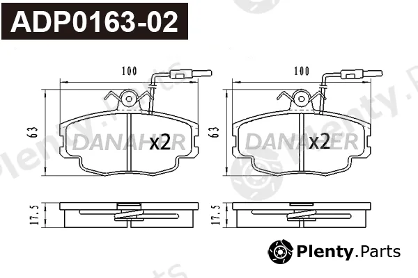 Danaher ADP0163-02 — Brake Pad Set, disc brake