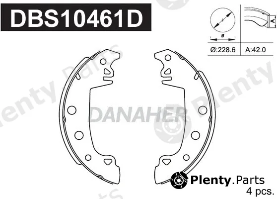 Danaher DBS10461D — Brake Shoe Set