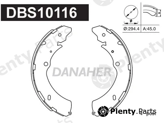 Danaher DBS10116 — Brake Shoe Set