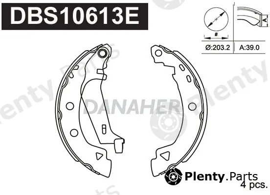 Danaher DBS10613E — Brake Shoe Set
