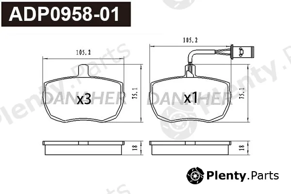Danaher ADP0958-01 — Brake Pad Set, disc brake