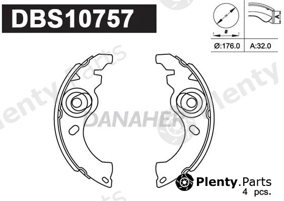 Danaher DBS10757 — Brake Shoe Set