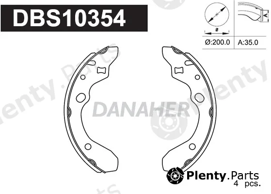 Danaher DBS10354 — Brake Shoe Set