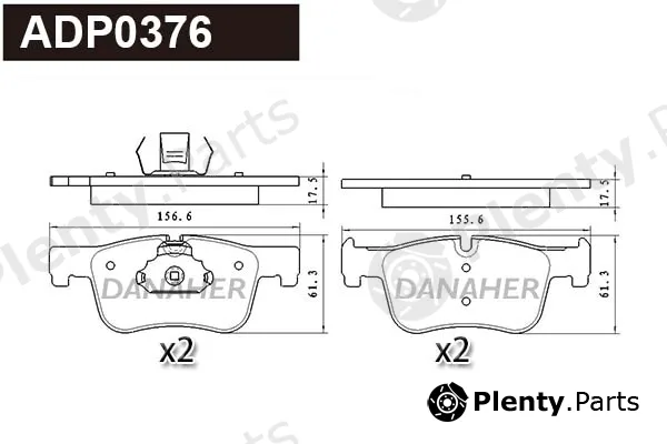 Danaher ADP0376 — Brake Pad Set, disc brake
